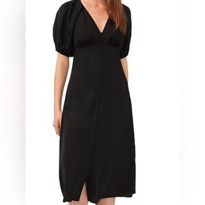 Chelsea & Violet Puff Sleeve Button Front Dress